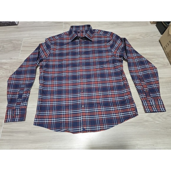 UNTUCKit Other - UNTUCKit Mens Regular Fit Plaid Button Up Shirt Blue Polyester